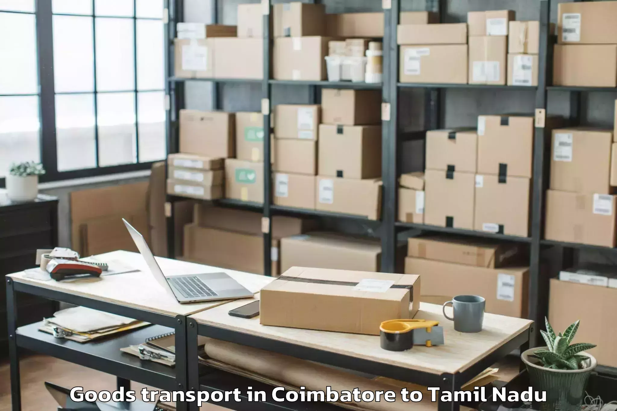 Top Coimbatore to Peraiyur Goods Transport Available